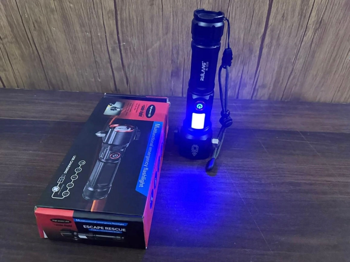 ABD super 3000mah Powerful 2-in-1 Emergency Flashlight & Charging Bank Waterproof LED Powerful Torch ( 1KM Range )