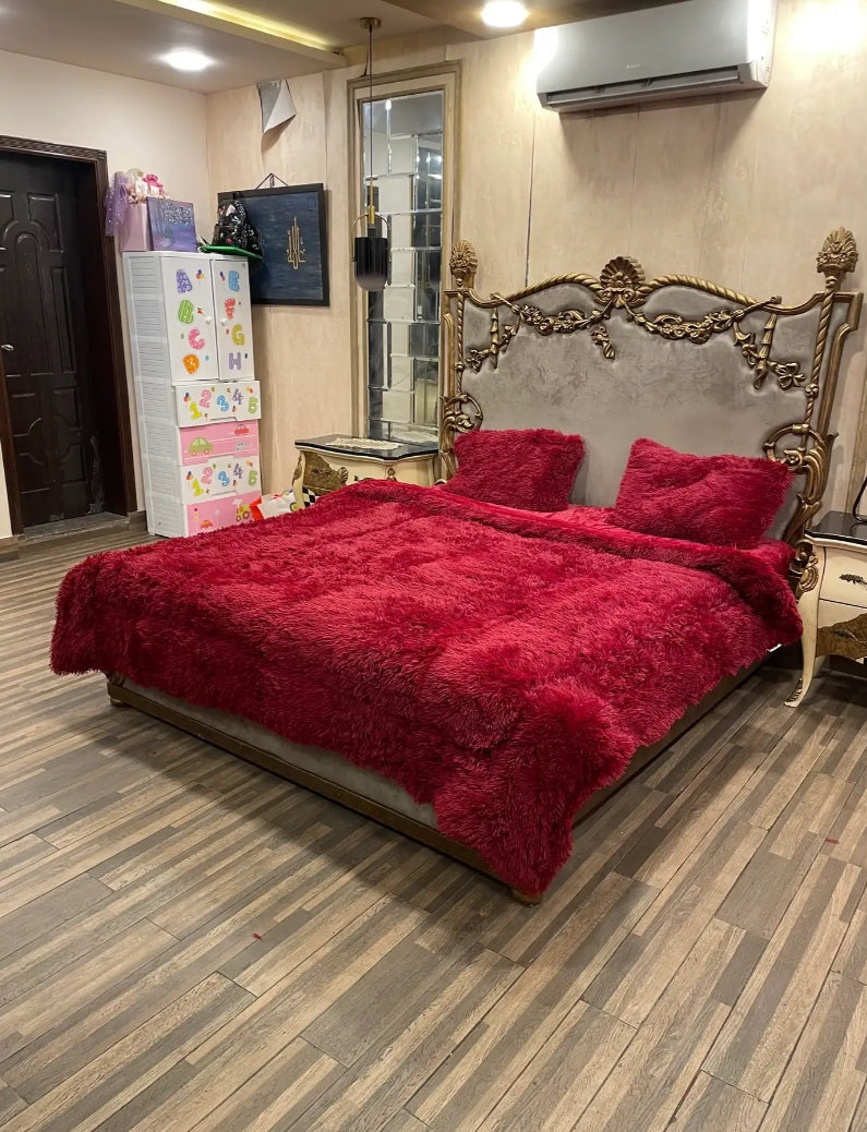 Premium Shaggy Razai 4 pieces full Set
